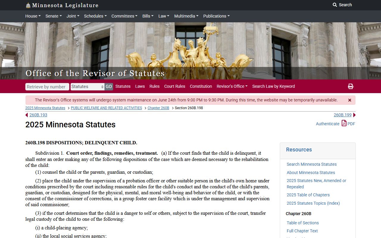 Carlton County criminal court records juvenile expungement statute