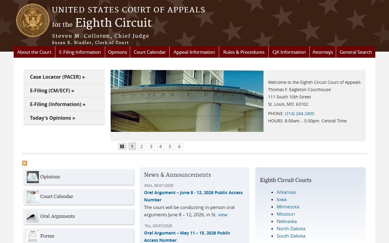 Carlton County District Court federal Eighth Circuit appeals