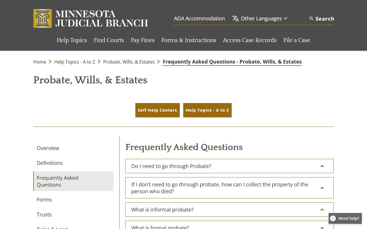 Carlton County probate records probate FAQ