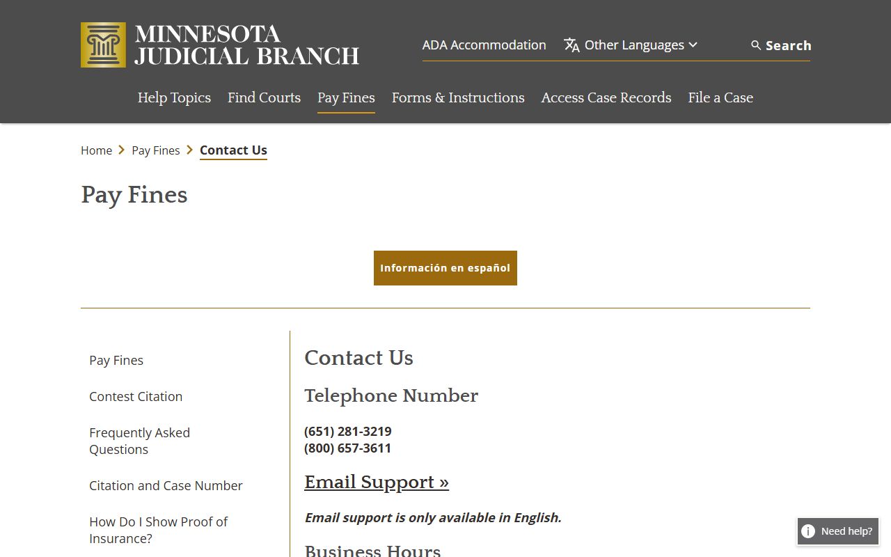 Carlton County traffic court records Court Payment Center contact source