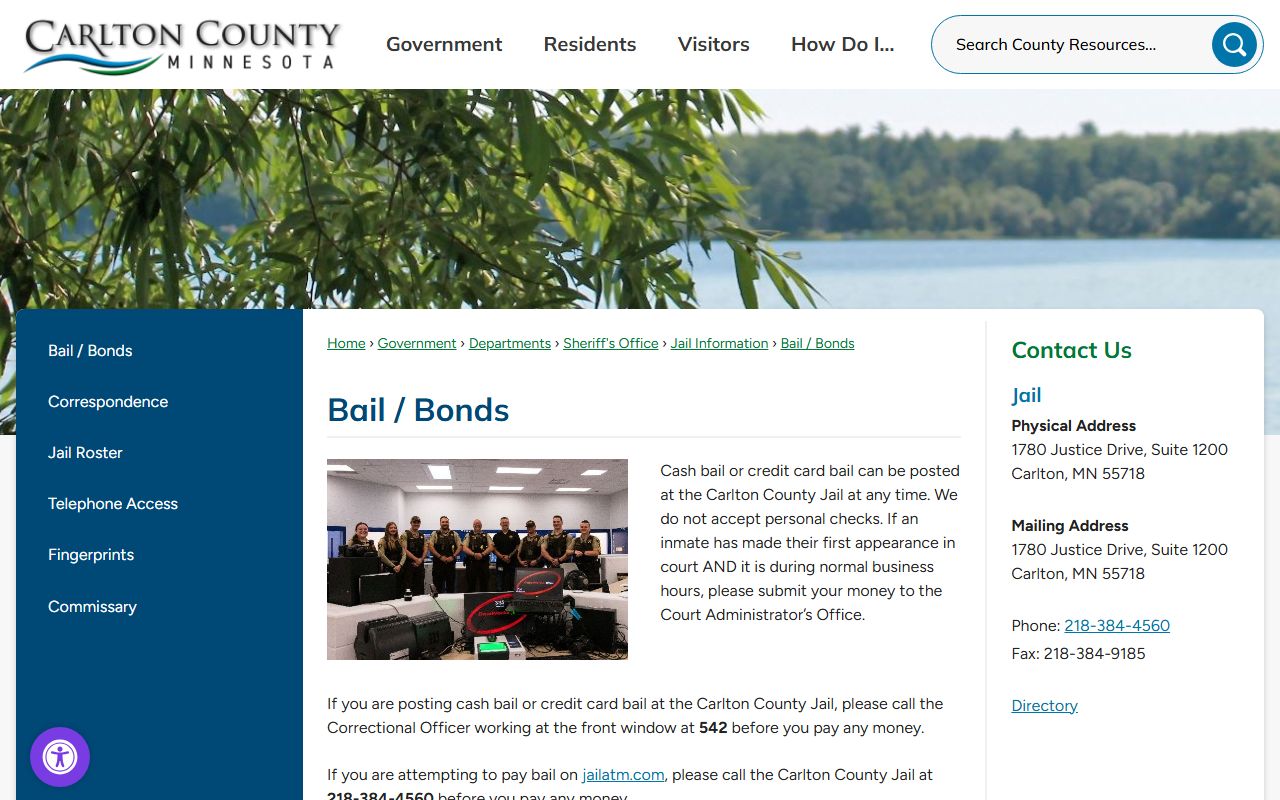 Carlton County warrant records bail and bonds source